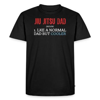 Jiu Jitsu Papa Arts Martiaux Sport Lovers Japon - T-shirt Premium bio Homme - noir - Devant - Nico (187cm)