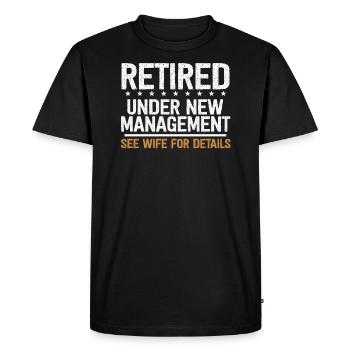 Drôle De Fête De Retraite Hommes Papa Humour - T-shirt Premium bio Homme - noir - Devant - Nico (187cm)