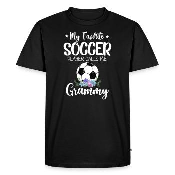 Mon joueur de football préféré m’appelle Grammy - T-shirt Premium bio Homme - noir - Devant - Nico (187cm)