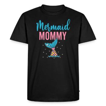 Chemise de fête d’anniversaire sirène pour fille maman maman - T-shirt Premium bio Homme - noir - Devant - Nico (187cm)