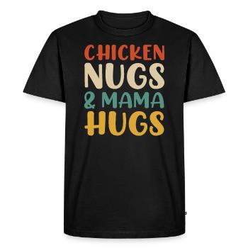 Nugs de poulet et Mama Hugs Toddler Nuggets Foodies - T-shirt Premium bio Homme - noir - Devant - Nico (187cm)
