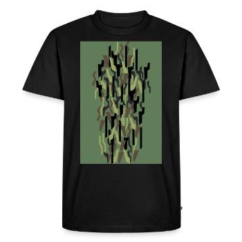 Camouflage Art Olive - Men's Premium Organic T-Shirt - black - Front - Nico (187cm)