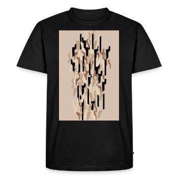 Camouflage Art Sable Jeux - T-shirt Premium bio Homme - noir - Devant - Nico (187cm)