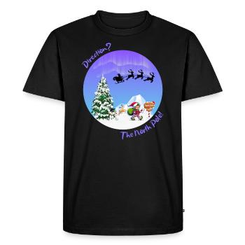 Christmas Mail. Christmas Post. North Pole - Men's Premium Organic T-Shirt - black - Front - Nico (187cm)