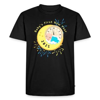 Bébé Premier Nouvel An 2025 garçon - T-shirt Premium bio Homme - noir - Devant - Nico (187cm)