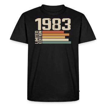 1983 Vintage - Retro 1983 Cadeau Anniversaire 1983 - T-shirt Premium bio Homme - noir - Devant - Nico (187cm)