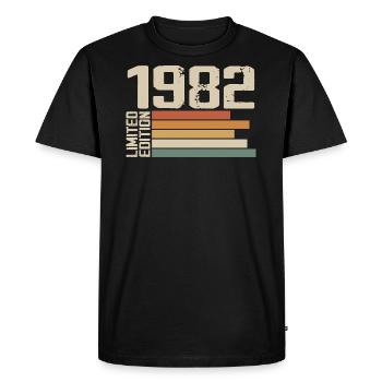 1982 Vintage - Retro 1982 Cadeau Anniversaire 1982 - T-shirt Premium bio Homme - noir - Devant - Nico (187cm)