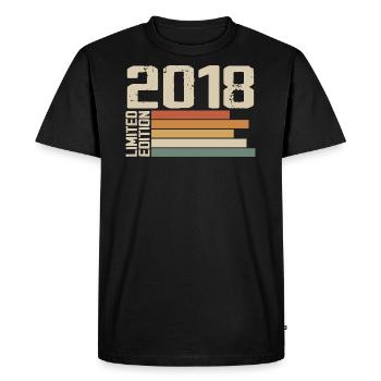 2018 Vintage - Retro 2018 Cadeau Anniversaire 2018 - T-shirt Premium bio Homme - noir - Devant - Nico (187cm)