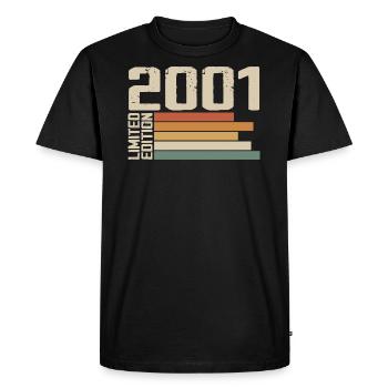 2001 Vintage - Retro 2001 Cadeau Anniversaire 2001 - T-shirt Premium bio Homme - noir - Devant - Nico (187cm)