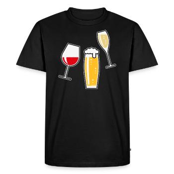 XDthree Good Friends (Tulip5) - T-shirt Premium bio Homme - noir - Devant - Nico (187cm)