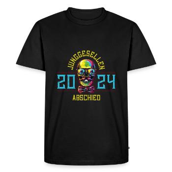 Enterrement de vie de garçon 2024 Enterrement de vie de garçon crâne - T-shirt Premium bio Homme - noir - Devant - Nico (187cm)