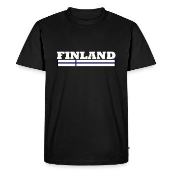 Drapeau de la Finlande - T-shirt Premium bio Homme - noir - Devant - Nico (187cm)