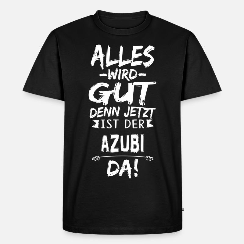 AZUBI - Männer Premium Bio T-Shirt - Schwarz