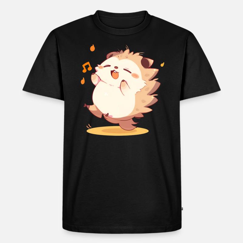Igel-Tänzer - Männer Premium Bio T-Shirt - Schwarz