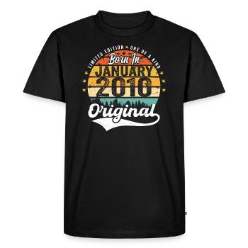 Les Legends sont nés en janvier 2010 - T-shirt Premium bio Homme - noir - Devant - Nico (187cm)