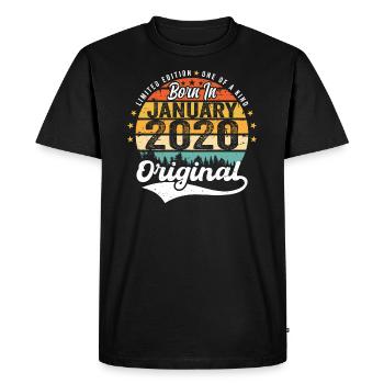 Les Legends sont nées en janvier 2020 - T-shirt Premium bio Homme - noir - Devant - Nico (187cm)