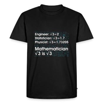 Dictons de mathématiques pour les professeurs de mathématiques - T-shirt Premium bio Homme - noir - Devant - Nico (187cm)