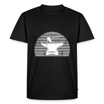 Forgeron - T-shirt Premium bio Homme - noir - Devant - Nico (187cm)
