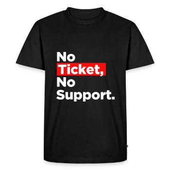 No Ticket No Support Computer Scientist IT Administrator - Men's Premium Organic T-Shirt - black - Front - Nico (187cm)