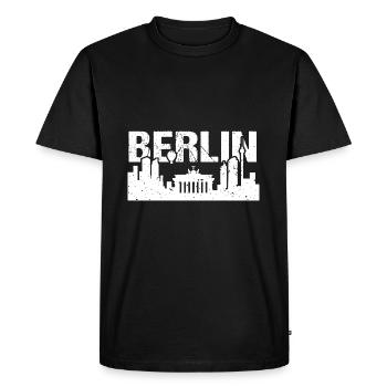 Berlin Skyline Vintage Capital Berlin - T-shirt Premium bio Homme - noir - Devant - Nico (187cm)
