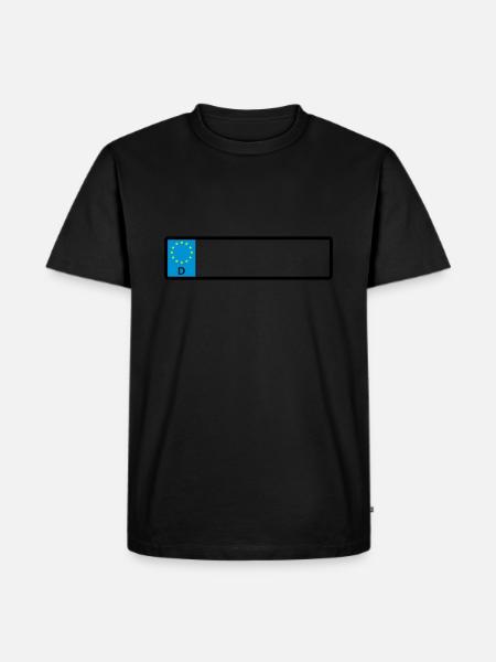 Namensschild - Männer Premium Bio T-Shirt - Schwarz
