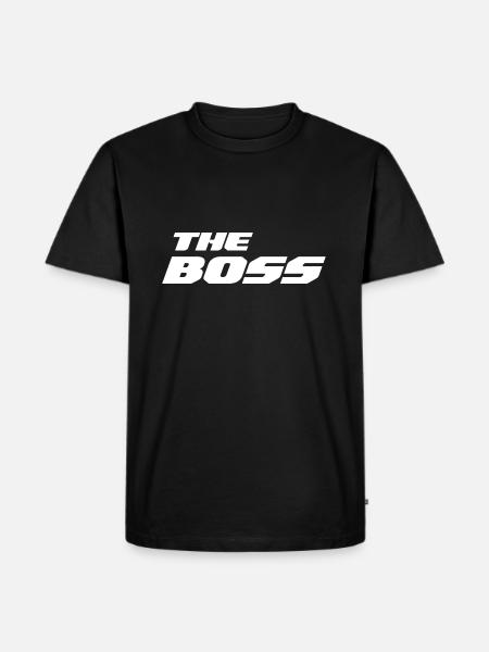 DER CHEF - Männer Premium Bio T-Shirt - Schwarz