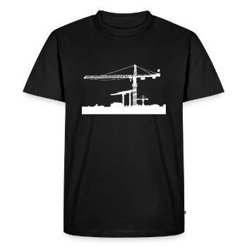 Building site - Men's Premium Organic T-Shirt - black - Front - Nico (187cm)