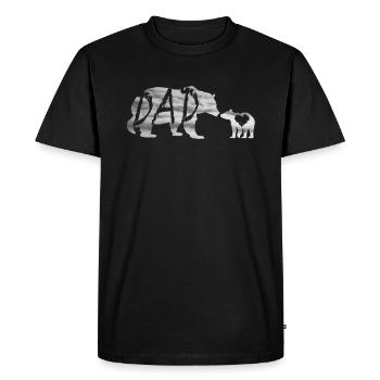 Daddy Bear Baby Bear Dad Gift - Men's Premium Organic T-Shirt - black - Front - Nico (187cm)