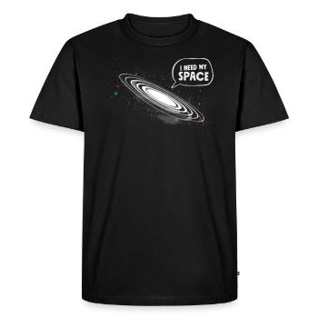 Funny Astronomy Astronaut I Need My Space - Men's Premium Organic T-Shirt - black - Front - Nico (187cm)