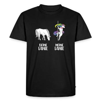 LGBT unicorn your aunt my aunt gift - Men's Premium Organic T-Shirt - black - Front - Nico (187cm)