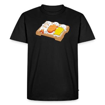 Sleeping Sushi Nigiri Japanese Foodie Gift - Men's Premium Organic T-Shirt - black - Front - Nico (187cm)
