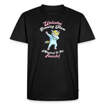 Groupe de course à pied, cadeau de licorne - T-shirt Premium bio Homme - noir - Devant - Nico (187cm)