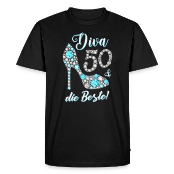 Diva le meilleur diamant cadeau de 50 ans - T-shirt Premium bio Homme - noir - Devant - Nico (187cm)