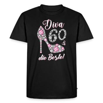 Diva le meilleur cadeau de 60 ans 60e anniversaire - T-shirt Premium bio Homme - noir - Devant - Nico (187cm)