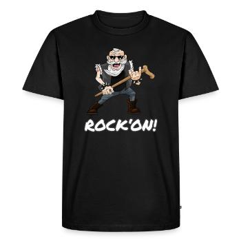 Rock sur Heavy Metal Festival de Hard Rock Grand-père Rocker - T-shirt Premium bio Homme - noir - Devant - Nico (187cm)