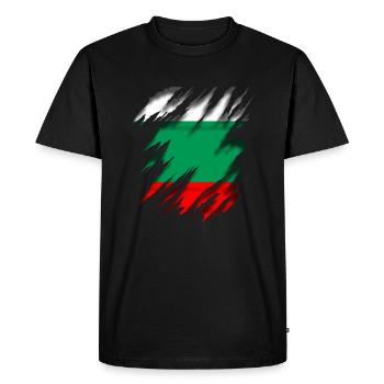 Bulgarien Bulgaria - Men's Premium Organic T-Shirt - black - Front - Nico (187cm)