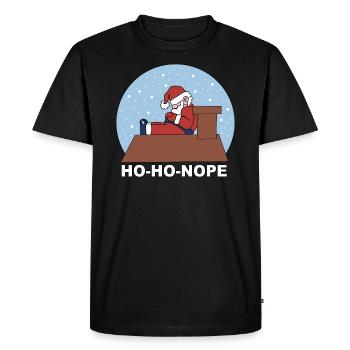 Ho-ho-nope - Der Weihnachtsmuffel - T-shirt Premium bio Homme - noir - Devant - Nico (187cm)