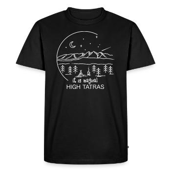 Hautes Hautes Tatras Souvenir Cadeau Souvenir - T-shirt Premium bio Homme - noir - Devant - Nico (187cm)