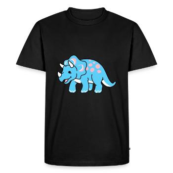 Trans Pride Triceratops - Men's Premium Organic T-Shirt - black - Front - Nico (187cm)