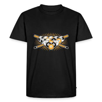 billard - T-shirt Premium bio Homme - noir - Devant - Nico (187cm)