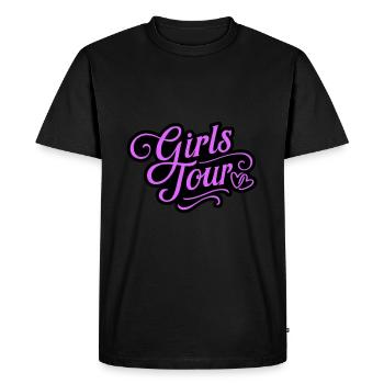 Girls Tour Heart Saying - Men's Premium Organic T-Shirt - black - Front - Nico (187cm)