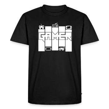 Gamer - Gamers Passion - Herre Premium økologisk T-shirt - sort - Foran - Nico (187cm)