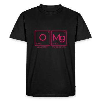 OMg - oxygène magnésium - T-shirt Premium bio Homme - noir - Devant - Nico (187cm)