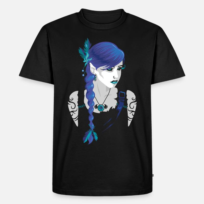 Dunkle Elfe - Männer Premium Bio T-Shirt - Schwarz