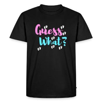 Cadeau surprise de grossesse - T-shirt Premium bio Homme - noir - Devant - Nico (187cm)