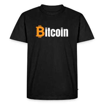Bitcoin - T-shirt Premium bio Homme - noir - Devant - Nico (187cm)