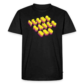 Jésus sauve son frère - T-shirt Premium bio Homme - noir - Devant - Nico (187cm)