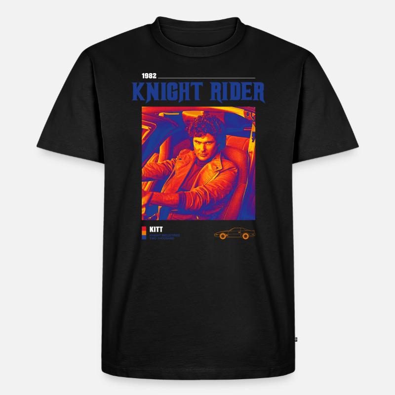 Knight Rider 1982 KITT - Männer Premium Bio T-Shirt - Schwarz