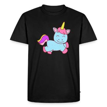 Unicorn drawing - Men's Premium Organic T-Shirt - black - Front - Nico (187cm)