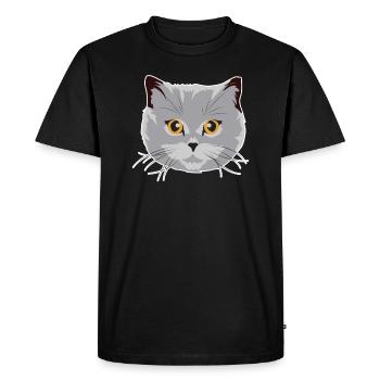 Magnifique Britannique cheveux courts chat BKH cadeau - T-shirt Premium bio Homme - noir - Devant - Nico (187cm)